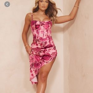 Pink Floral Corset Dress